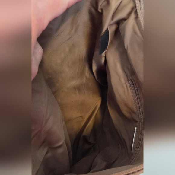 the SAK Crochet Crossbody Bag Woven Knit Purse Handbag Zip Brown. - Picture 9 of 11